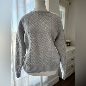 Aritzia Light Gray peggy sweater